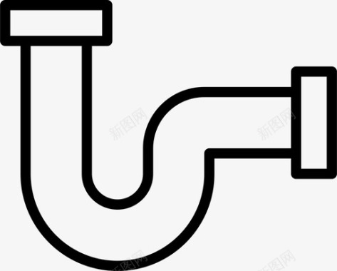 管道排水管水槽图标