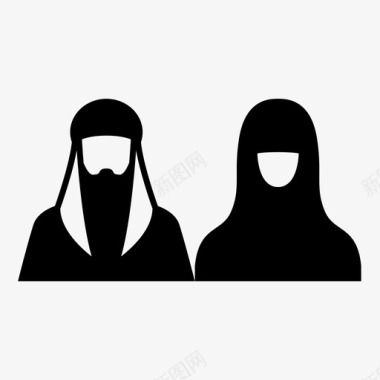 伊斯兰人女人图标