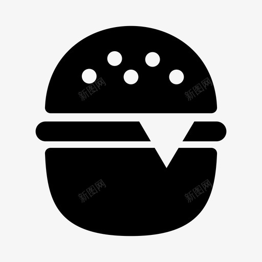 汉堡食物小吃svg_新图网 https://ixintu.com 汉堡 食物 小吃 图标