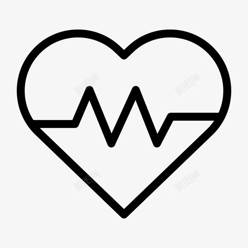 心脏图心跳脉搏svg_新图网 https://ixintu.com 心脏 心跳 脉搏 图像 心律