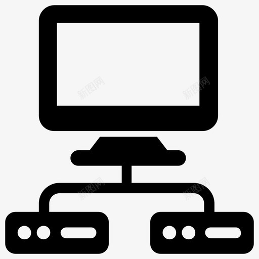网络托管数据托管域托管svg_新图网 https://ixintu.com 托管 网络 数据 设计开发 字形 图标