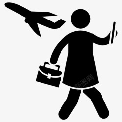 旅客免扣PNG图航班错过航空旅行人类象形图高清图片