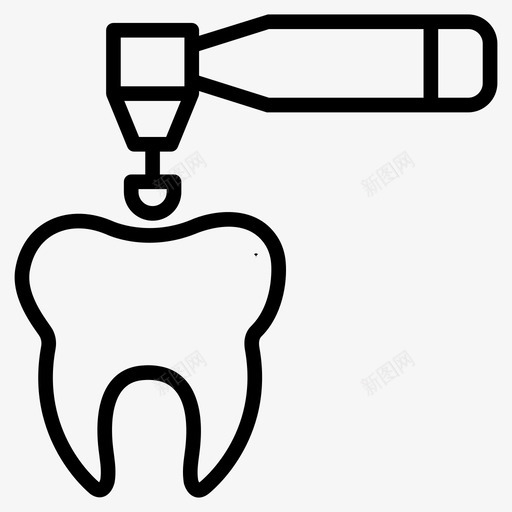 牙齿检查牙钻svg_新图网 https://ixintu.com 牙齿 检查 牙钻 牙医 口腔 牙科 医疗 线图 图标