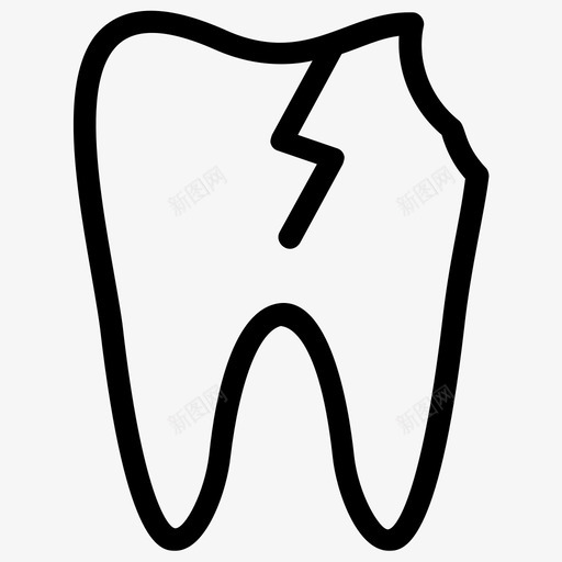 蛀牙断牙龋齿svg_新图网 https://ixintu.com 蛀牙 断牙 龋齿 牙齿 皮肤 线图 图标