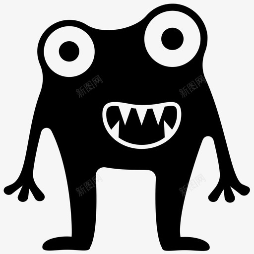 青蛙怪物外星怪物卡通怪物svg_新图网 https://ixintu.com 怪物 青蛙 外星 卡通 万圣节 绘图 字形 图标