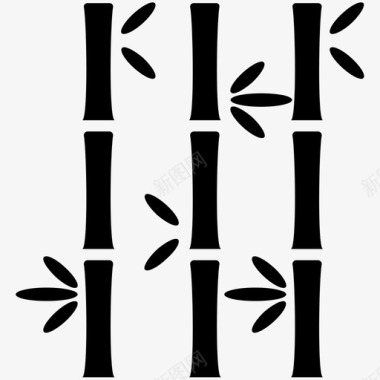 竹子植物温泉图标