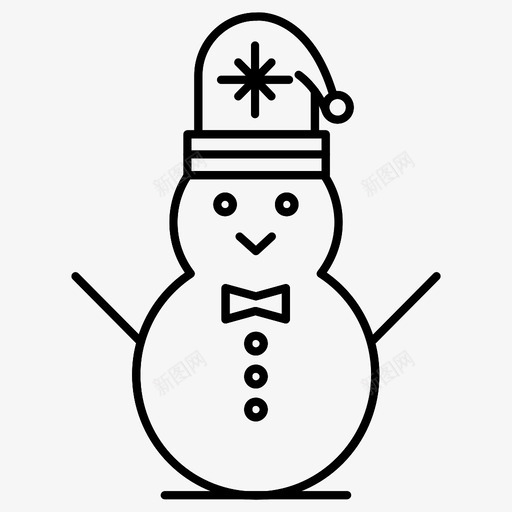 雪人圣诞节圣诞帽svg_新图网 https://ixintu.com 圣诞 圣诞节 雪人 图标