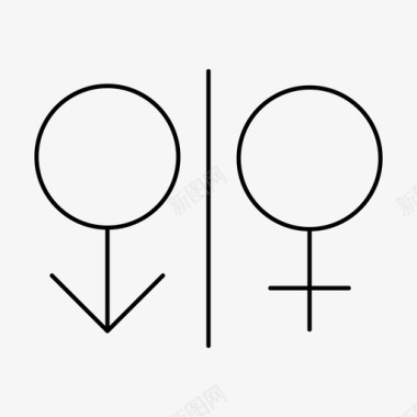 厕所标志性别类型图标