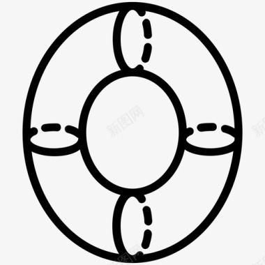 圆环二维设计二维造型图标