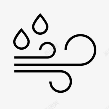 湿度水滴雨图标
