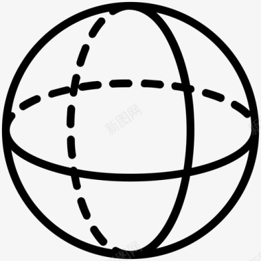 球体二维设计二维形状图标