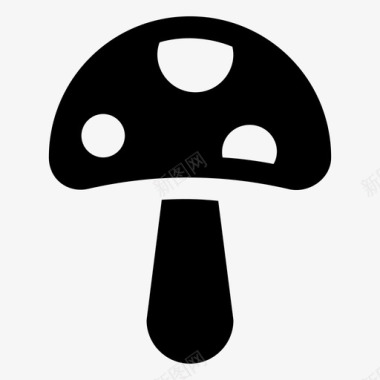 蘑菇菌类牡蛎蘑菇图标