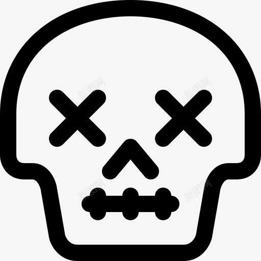 头骨脸无生命头像死亡svg_新图网 https://ixintu.com 头骨 无生命 表情 符号 头像 死亡
