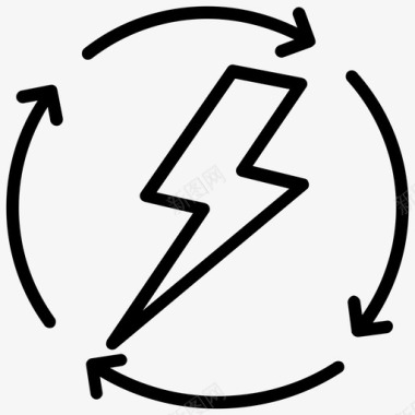 电压警告电气标志图标