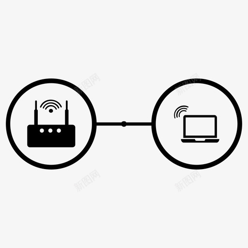 互联网连接信号传输svg_新图网 https://ixintu.com 连接 互联网 信号 传输 无线
