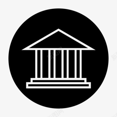 银行建筑文化图标