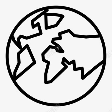 地球仪圆旅行图标