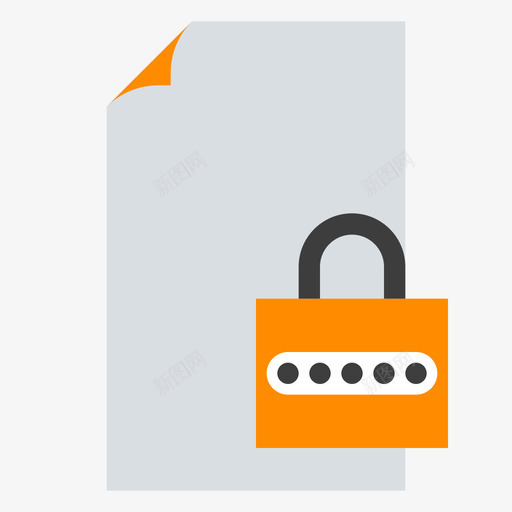 加密文件svg_新图网 https://ixintu.com 加密 文件 未标 标题 扁平 多色 商务