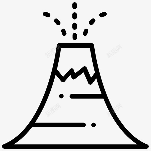 火山地震爆炸svg_新图网 https://ixintu.com 火山 地震 爆炸 岩浆 喷发 野火 消防 防线 图标