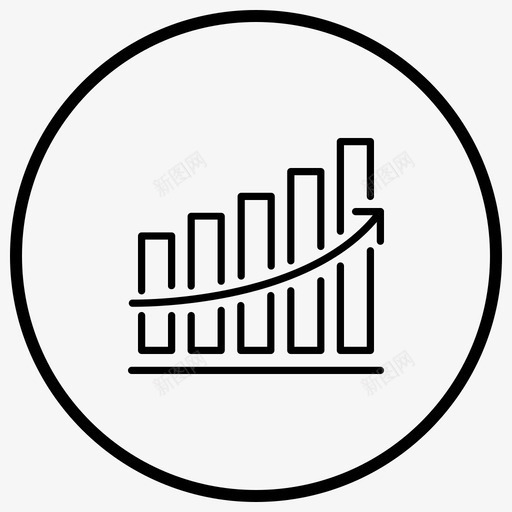 分析条形图增长svg_新图网 https://ixintu.com 分析 条形图 增长 报告 统计 图表 黑色 填充 圆圈