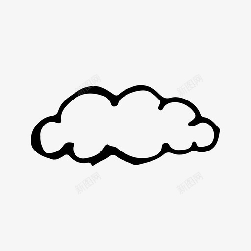云涂鸦素描svg_新图网 https://ixintu.com 素描 涂鸦 天空 天气