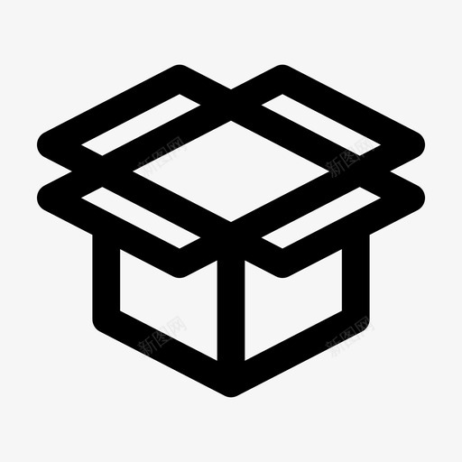 开箱纸板送货svg_新图网 https://ixintu.com 开箱 纸板 送货 包装 包装物 物流 加粗 粗线