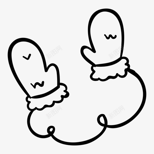 手套圣诞节时尚svg_新图网 https://ixintu.com 手套 圣诞节 时尚 连指 款式 冬季