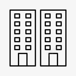 两栋楼办公楼14栋楼高清图片