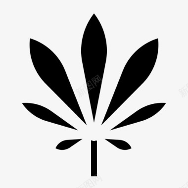 杂草植物性大麻图标