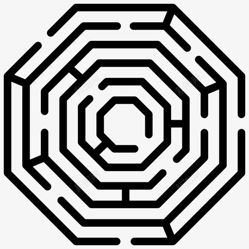六边形迷宫迷宫游戏拼图svg_新图网 https://ixintu.com 迷宫 六边形 游戏 拼图 概念 线图 图标