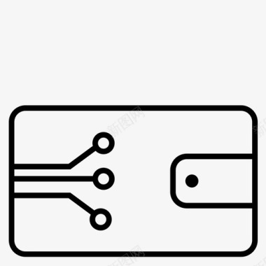 数字钱包区块链加密货币图标