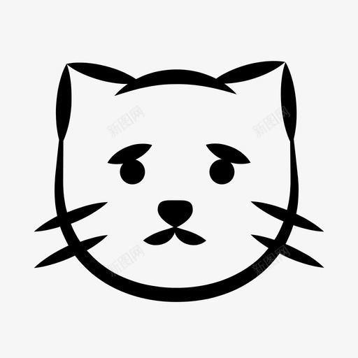 伤心的猫被遗弃的小猫svg_新图网 https://ixintu.com 伤心 宠物 遗弃 小猫