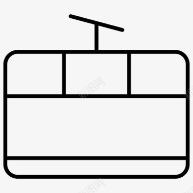 空中有轨电车空中电车空中缆车图标