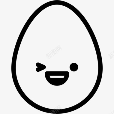 快乐鸡蛋表情图标