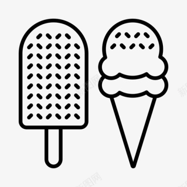 冰淇淋甜点吃的图标