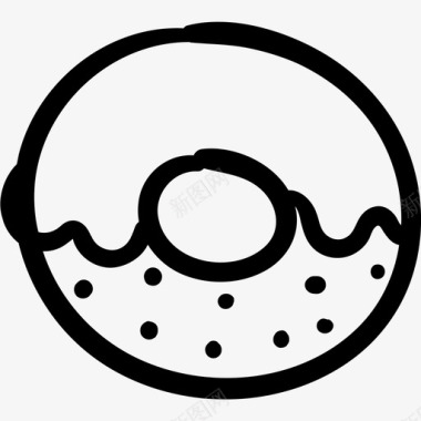 甜甜圈食品糕点图标