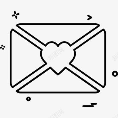 电子邮件信件爱情图标