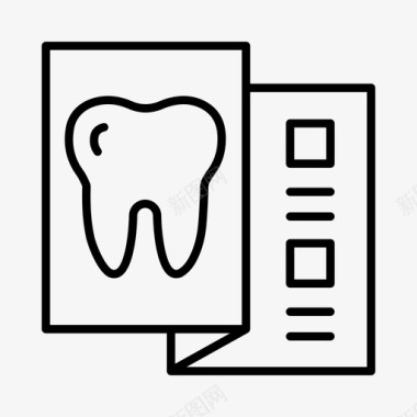 牙科检查牙医健康图标