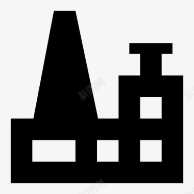 工厂建筑工业图标