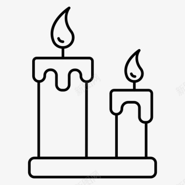 蜡烛装饰排灯节图标