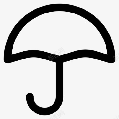 伞保持干燥保护图标