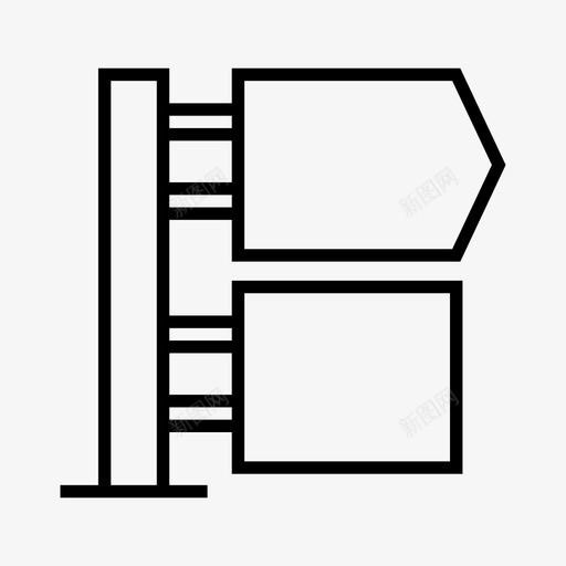 路标横幅广告牌svg_新图网 https://ixintu.com 路标 横幅 广告牌 灯杆 标牌 标示