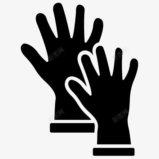 清洁手套橡胶手套清扫svg_新图网 https://ixintu.com 手套 清洁 橡胶 清扫 干洗 洗衣 符号 图标