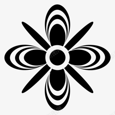 花卉符号装饰花花卉设计图标