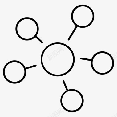 分子原子化学图标