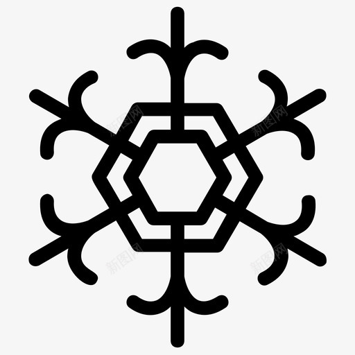 雪花装饰雪花雪花设计svg_新图网 https://ixintu.com 雪花 装饰 设计 图案 几何 图标