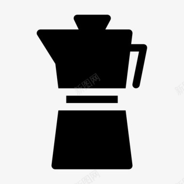 摩卡壶咖啡饮料图标