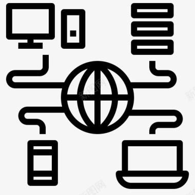 网络通讯电脑图标