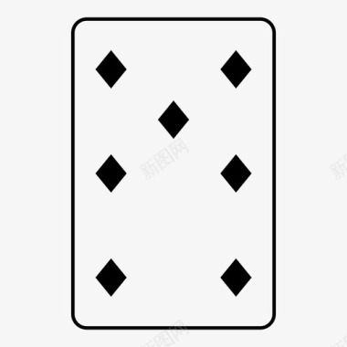 7个钻石牌组扑克图标