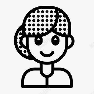 女性化身角色女孩图标